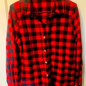 Red and black Buffalo check fleece
